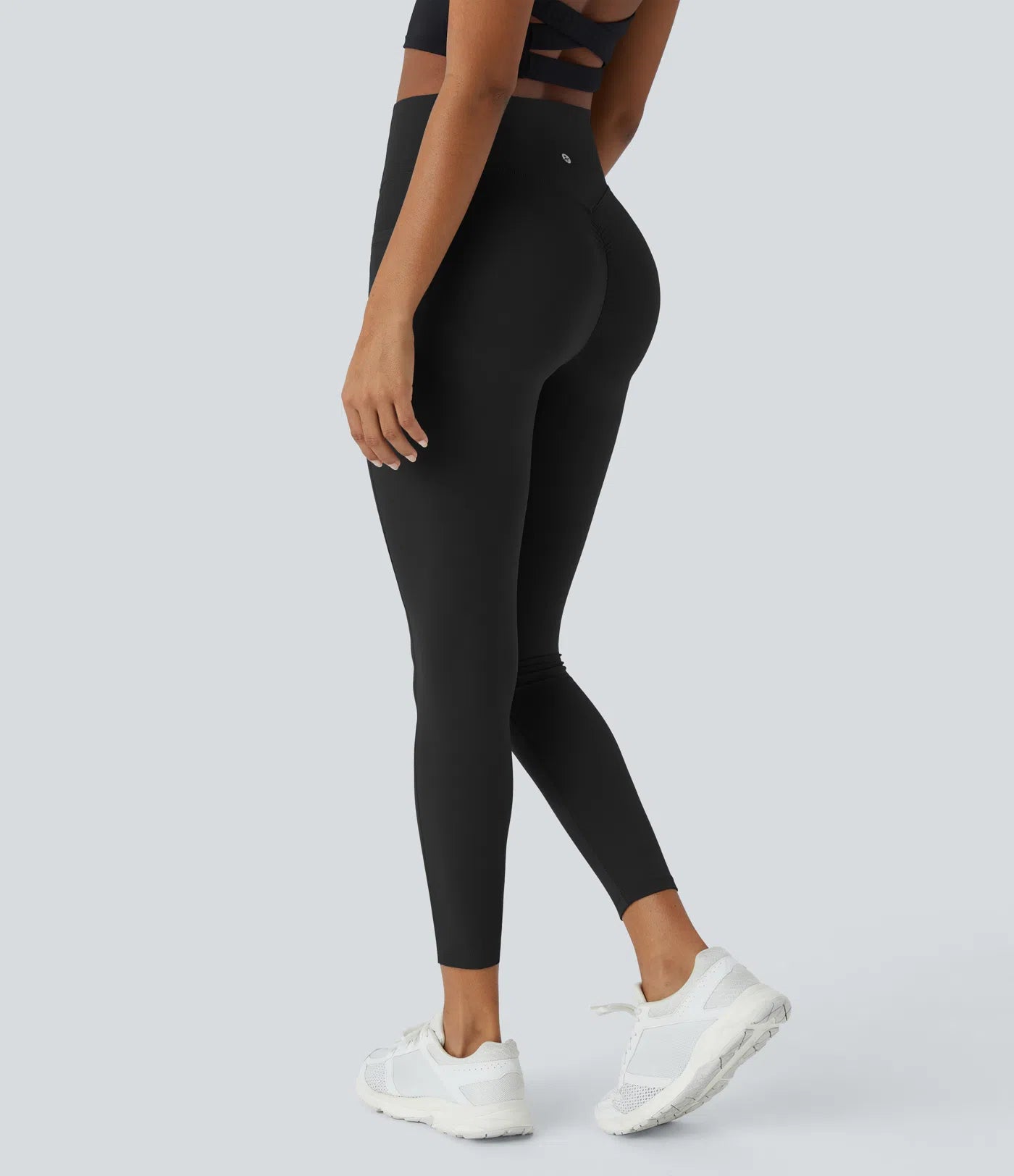 Leggings de Contrôle du Ventre et Sculptant les Fesses Taille Haute avec Poches