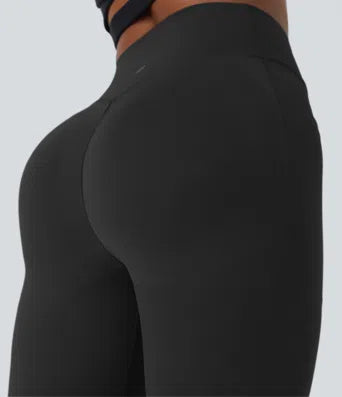 Leggings de Contrôle du Ventre et Sculptant les Fesses Taille Haute avec Poches